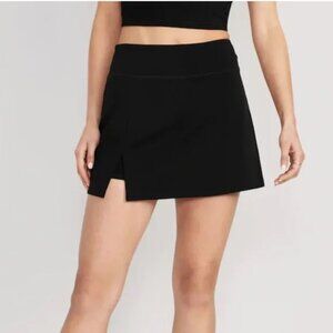 NWT Old Navy Extra High-Waisted PowerChill Skort - Black | Size Large